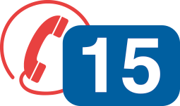 Numéro de téléphone du SAMU : 15